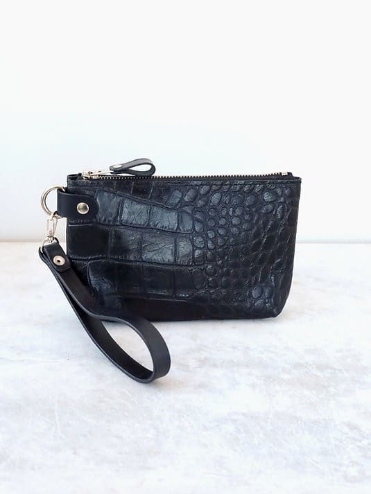 POUCH rahakott käerihmaga - Black Alligator - Image 2