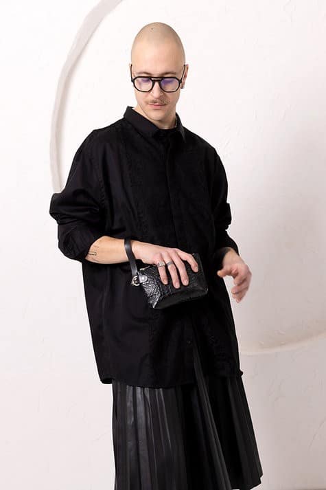 POUCH rahakott käerihmaga - Black Alligator - Image 8